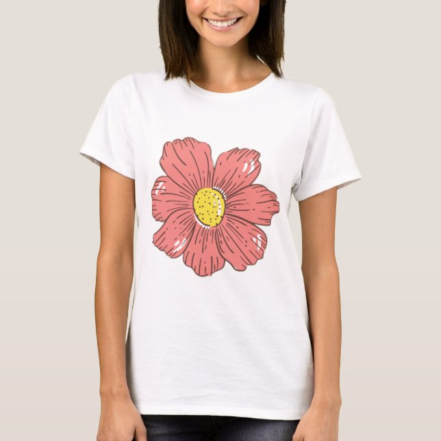 Red flower T-Shirt (Front)