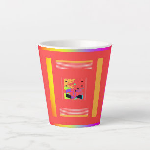 RED FLOWER Tazas Latte Mug