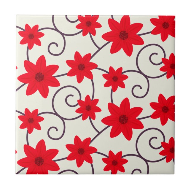 Red Flower Tile (Front)