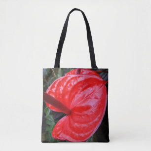 Red Flower Tote Bag