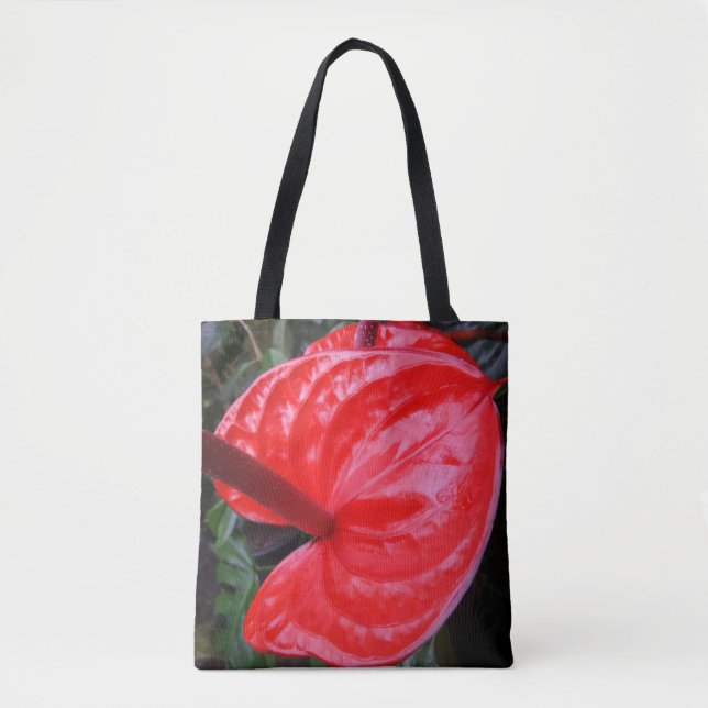 Red Flower Tote Bag (Front)
