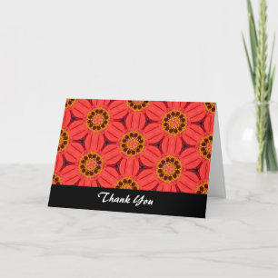 Red Flower Weave - Thank You Card