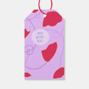 Red Flowered Gift Tags