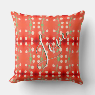 Red Flowered Pillow