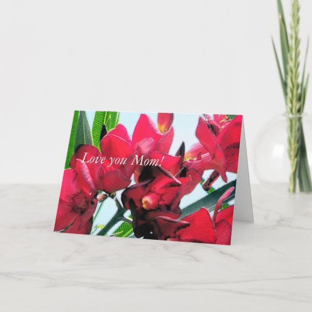 Red Flowers Card (Front)