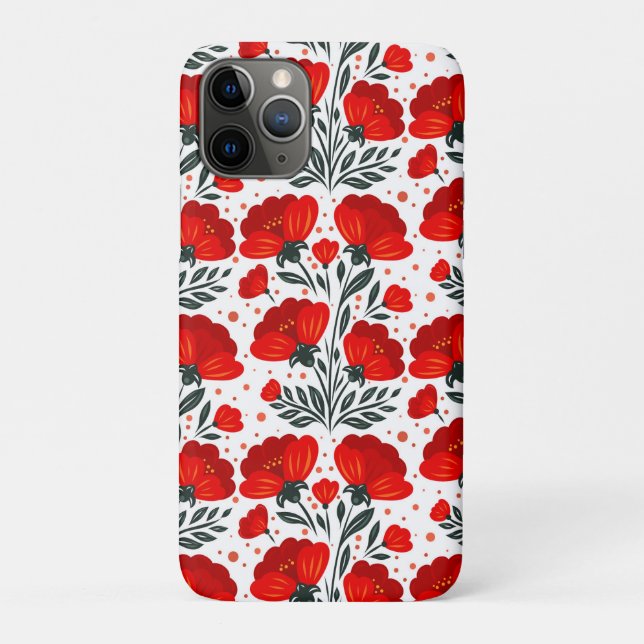 Red flowers Case-Mate iPhone case (Back)