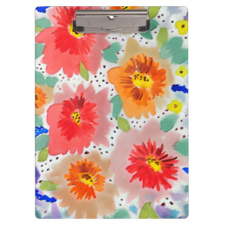Red flowers clipboard