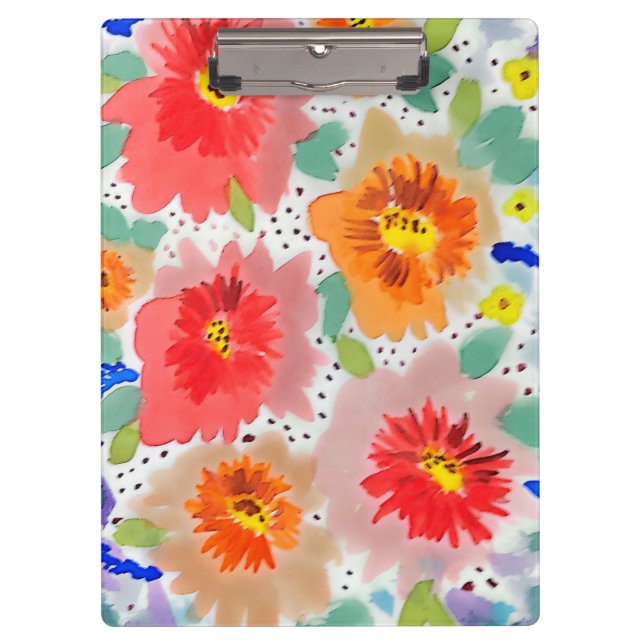Red flowers  clipboard (Front)