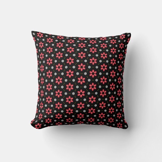 Red Flowers Cushion (Front)