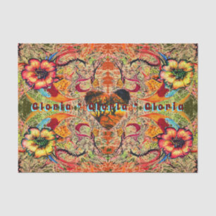 Red Flowers, Dark Heart Victorian fantasy Tissue Paper