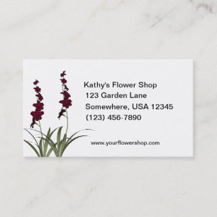 Red Flowers Florist Shop Business Card