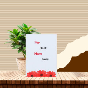 Red flowers holiday card