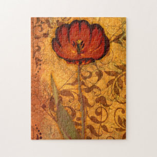 Red Flowers I Jigsaw Puzzle