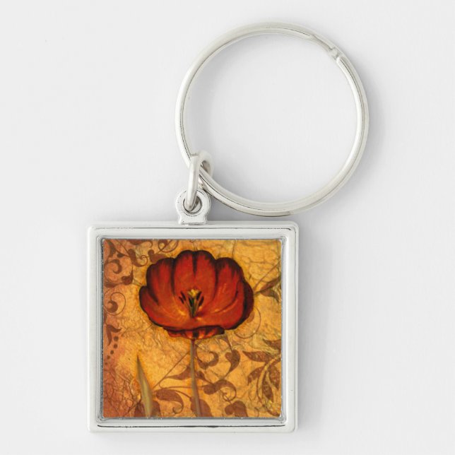 Red Flowers I Key Ring (Front)