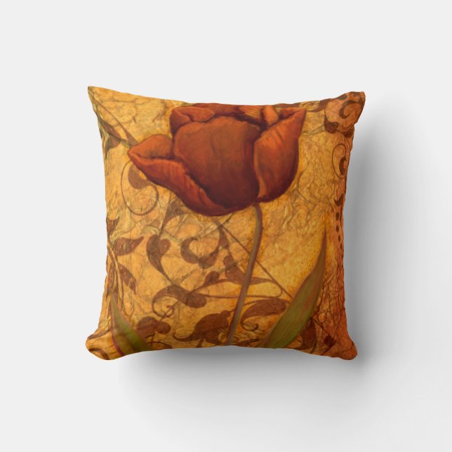 Red Flowers II Cushion (Front)