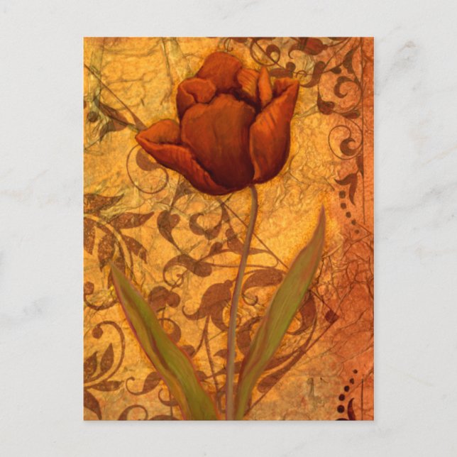 Red Flowers II Postcard (Front)