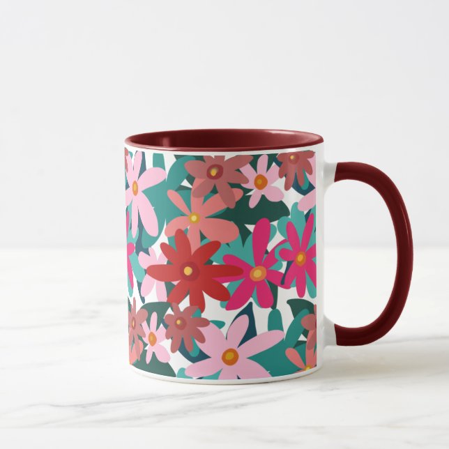 RED FLOWERS  MUG (Right)