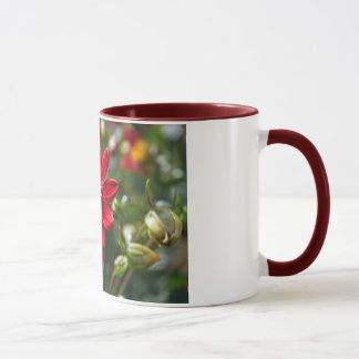 Red flowers mug
