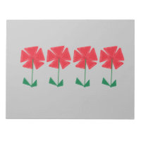 red flowers on grey background stocking filler