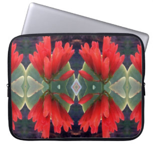 Red Flowers Pattern Laptop Sleeve