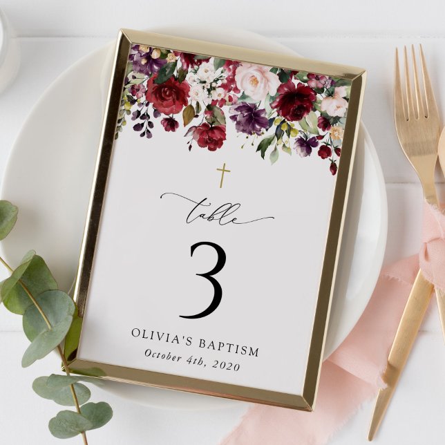 Red Flowers, Pink Flowers, Baptism Table Numbers (Creator Uploaded)