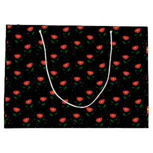 Red Flowers Poppies Gift Bag