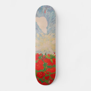 Red Flowers Skateboard