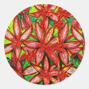 Red Flowers Sticker