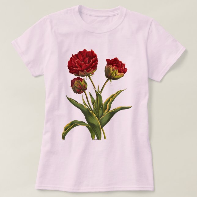 Red Flowers T-Shirt (Design Front)