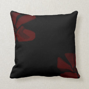 Red Flowers throw pillow