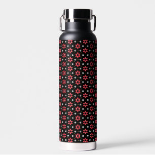 Red Flowers Water Bottle