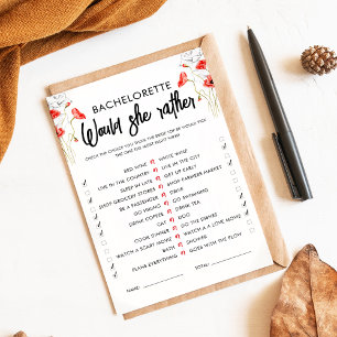 Red Flowers   Would She Rather Game   Customisable