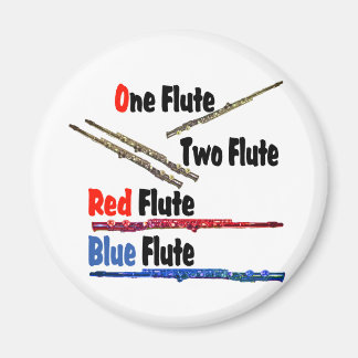 Red Flute Blue Flute Magnet
