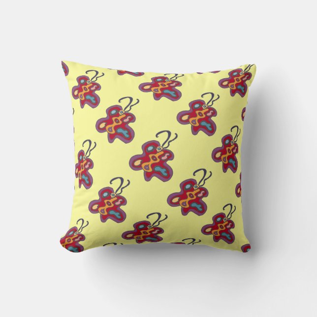 Red Flutterfly Cushion (Front)