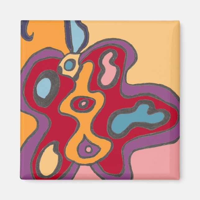 Red Flutterfly Magnet (Front)