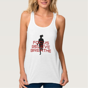 Red Focus Believe Breathe Singlet