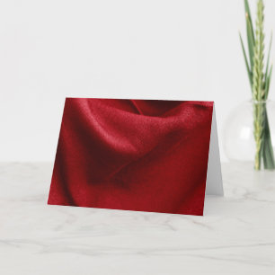 Red folded fabric card