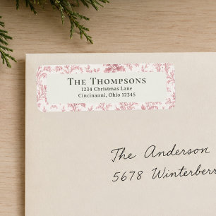 Red Foliage Christmas Return Address Custom