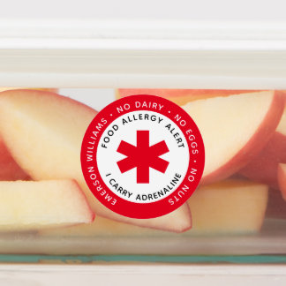 Red Food Allergy Alert Photo
