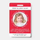 Red Food Allergy Alert Photo