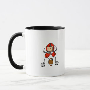 Red Football Player Tshirts and Gifts Mug