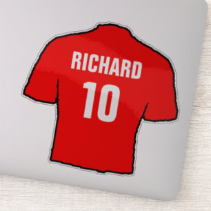Red Football Shirt Design to Personalise.