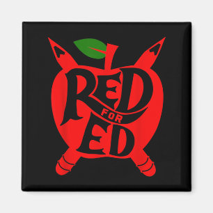 Red For Ed California Teachers Strike Men Women Magnet