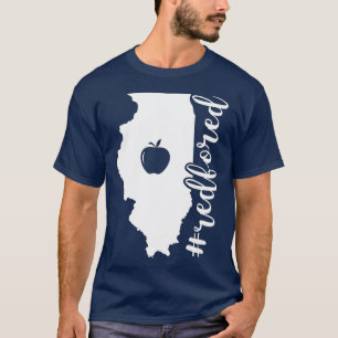 Red For Ed  Illinois Teacher Public Education  T-Shirt