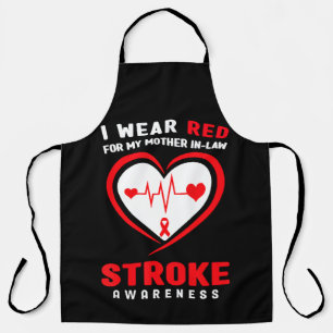 Red For My Mother In-Law Stroke Apron