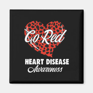 Red For Womens Heart Disease Awareness Month Leopa Magnet
