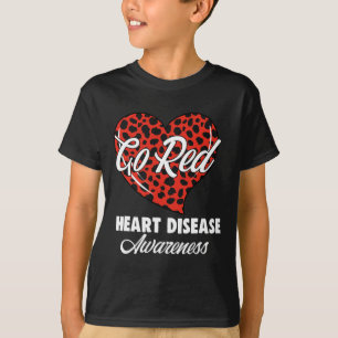 Red For Womens Heart Disease Awareness Month Leopa T-Shirt