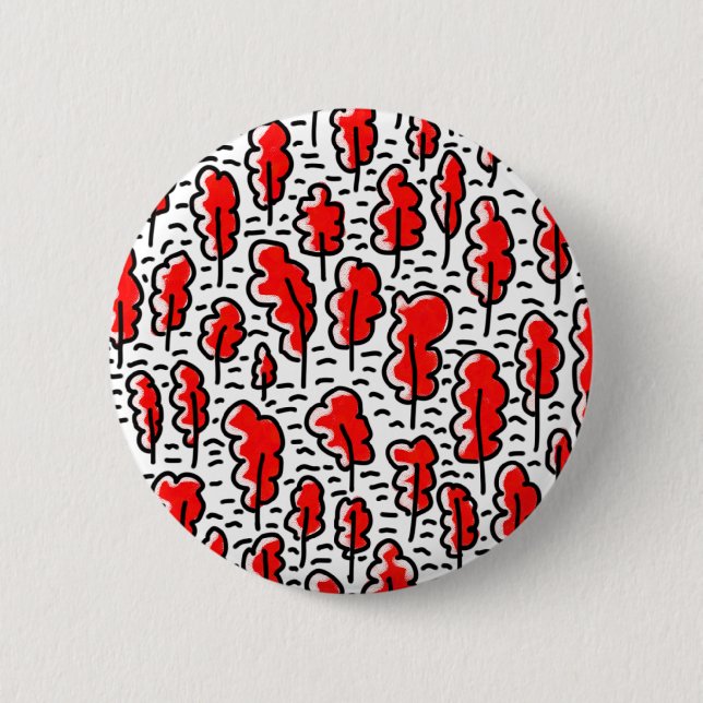 Red Forest 6 Cm Round Badge (Front)