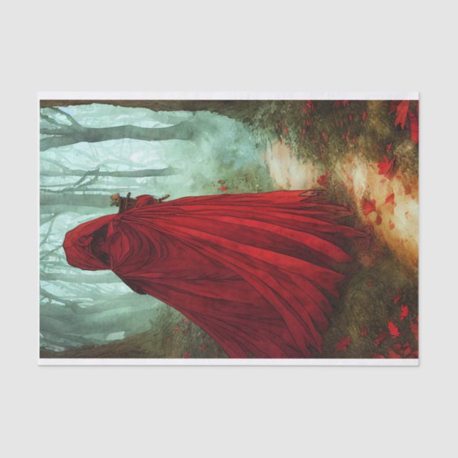 Red Forest Girl Tissue Paper (Front)