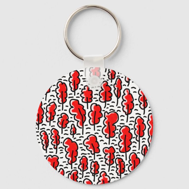 Red Forest Key Ring (Front)